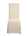 Linen Floor Length Slip Covered Parsons Chair Set of 2 - Beige