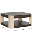 Harmony - Cocktail Table - Carbon Mindi / Blonde Acacia