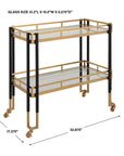 Kentmore - Modern Bar Cart - Gold