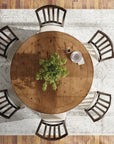 Big Sky - Round Dining Table - Light Brown / Black