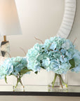 Tranquil - Blooms In Glass Vases (Set of 2) - Blue