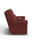 Bernard - Power Reclining Sofa With Console, Power Headrests & Lumbar, Nailhead Trim