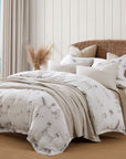 Lyocell - Queen Seaside Eucalyptus Duvet Cover Set Set of 3 - Taupe