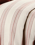Prescott - Queen Stripe Duvet Cover - Red