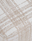 Joie - Porcelain Plaid Ottoman - White