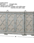 Sophie - 4 Door Cabinet - Gray