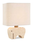 Tusk - Travertine Accent Lamp - Beige