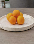 Travessa - Outdoor Round Stone Tray - White