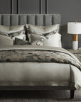 Pastoral Jacquard - Queen Comforter Set Set of 3 - Champagne