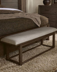 Lodge & Loft - Upholstered Bench - Ivory Cream