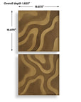 Golden Terrain - Wooden Wall Decor (Set of 2) - Brown / Gold