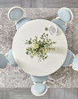 Serenity - Martinique Side Chair Set of 2 - White / Pearl Silver