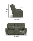 Porter - Power Reclining Loveseat With Console, Power Headrest, & Lumbar