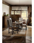 Hill Country - Balcones 60" Friendship Table With 2-12" Leaves - Dark Brown