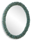 Bonaire - Oval Mirror - Teal Blue