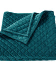 Velvet Diamond - Twin Quilt - Teal