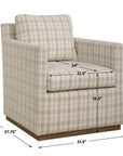 Basie - Casual Linen Swivel Chair - White