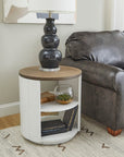 Melody - Round End Table - White
