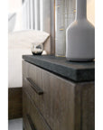 Miramar Aventura - San Marcos Stone Top Nightstand - Dark Gray