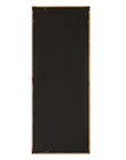 Kampar - Full Length Rattan Tall Mirror - Gold / Woodtone
