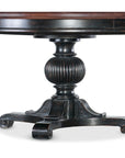 Charleston - Round Pedestal Dining Table With 1-20" leaf - Dark Brown