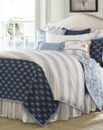 Prescott - King Comforter Set Set of 3 - Navy
