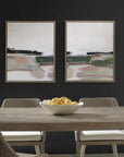 Just - Peaking Framed Abstract Prints (Set of 2) - Black / Gray / Green / Pink / Purple / White