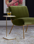 Elevate - Marble Drink Table - White