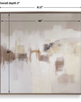 Daybreak - Framed Abstract Art - Black / Blue / Brown / Orange / White / Woodtone / Yellow