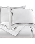 Border Embroidery - King Duvet Cover Set Set of 3 - Gray