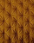 Stella - Full/Queen Faux Silk Velvet Pintuck Quilt - Saffron