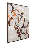 Carnival Framed Canvas - Gray / Dark Brown