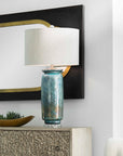 Olesya - Swirl Glass Table Lamp - Blue