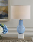 Clear Sky - Blue Glass Table Lamp