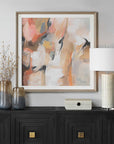 Uphill - Framed Abstract Print - Light Brown