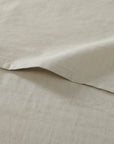 Stonewashed Cotton Waffle Weave - Queen Duvet Cover Set Set of 3 - Light Tan
