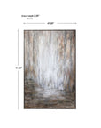 Desert Rain - Hand Painted Abstract Art - Gray