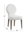 Farrah - Dining Chair - Light Oak Leg/Brushed Nickel Caps
