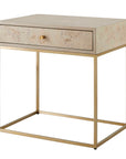 Pembrook - Side Table - Light Washed / Brass