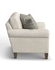 Moxy - Fabric Loveseat, Curved Sock Arms