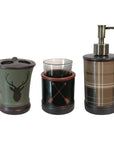 Aztec Bear - Countertop Bathroom Set Set of 3 , 4 Per Carton - Multi Color