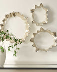 Ripple Effect - Wall Art (Set of 3) - Silver