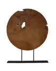 Teak Sculpture Set Set of 2 - Dark Brown