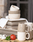 Savannah - Ceramic Dinnerware Set Set of 16 - Cream
