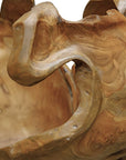 Arbor - Crest Indoor-Outdoor Teak Bowl - Woodtone