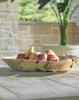 Organic Embrace - Outdoor Teak Bowl - Brown