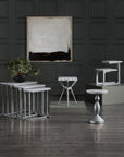 Melange - Glendon Side Table - Pearl Silver