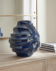 Helix Swirl - Outdoor Vase - Blue