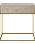 Pembrook - Side Table - Light Washed / Brass