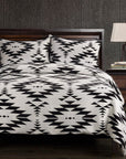 Amelia - King Aztec Comforter Set Set of 3 - Black / White